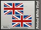 British Flag Sticker SET (2) 3x1.8 Union Jack Great Britiain UK 