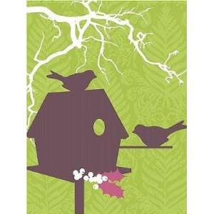  Silhouettes of a Bird House and Two Birds   Peel and Stick 