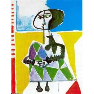   Picasso   32 x 42 inches   Jacqueline en cuclillas 1