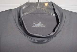 New Under Armour Mens Grey Mock EVO Cold Gear Long Sleeve Shirt XL NWT 