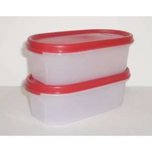 Tupperware Set of Two Oval 1 Modular Mates Storage Containers with 
