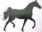 Sm Black Glitter Trotting Arabian Horse Decal Sticker