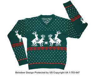 Mens Ugly Christmas Sweater Reindeer Games Humping Reindeer Jumper 