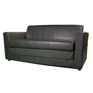   Sleeper Sofa in Black Faux Leather 