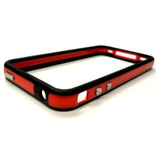 Apple iPhone 4 G New Ultra Slim Red Dual Bumper Case  
