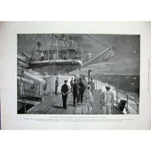   1896 Naval War Messengers Carrier Pigeons Battle Ship