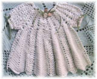 APPLE BLOSSOM BABY DRESS CROCHET PATTERN by REBECCA  