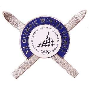 Torino 2006 Olympics Crossed Skis Pin 