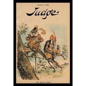 Vintage Art Judge Magazine The Jealous Monkey   Giclee 