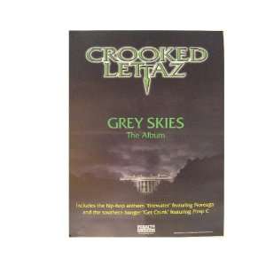  Crooked Lettaz Poster Letters Grey Skies 