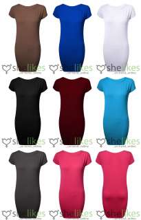   Dress Ladies Bodycon Plus Size Long Tunic Dress Top UK 14 20  