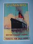 1912 Cunard Steamship Aquitania NY Fishguard Liverpool Tickets For 