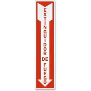  Extinguidor De Fuego Laminated Vinyl Sign, 4 x 18 