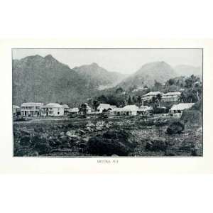  1902 Print Levuka Fiji Cityscape Ovalau Lomaiviti Province 