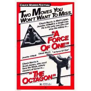  A Force Of One & The Octagon 1981 Re Issue Combo Folded Movie 