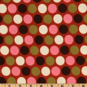  43 Wide Indian Summer Flannel Dot Orange Fabric By The 
