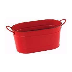 Red Tub Nantucket Oblong Bucket with 2 Handles  Kitchen 