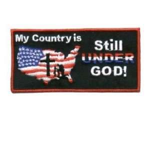  My Country is Under God Christian Cool Biker Vest Patch 