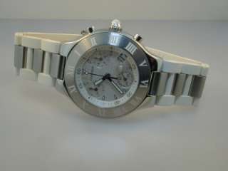 Cartier Chronoscaph 21 White Rubber & Steel Watch  