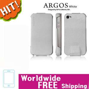 SGP Leather Pouch Case Cover [ARGOS WHITE] for Apple iPhone 4S 