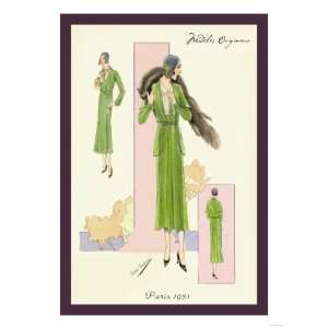  Emerald Suit with Stole Giclee Poster Print, 18x24