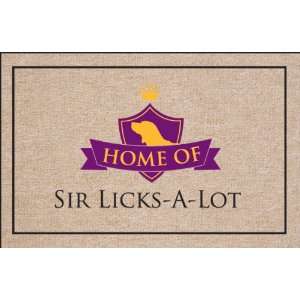  SIR LICKS A LOT DOORMAT Patio, Lawn & Garden