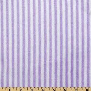  62 Wide Minkee Tagalongs Stipe Lilac Fabric By The Yard 