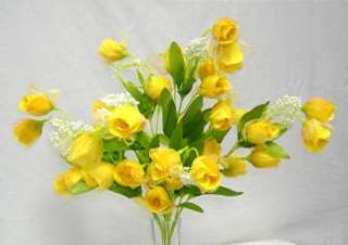 mini rose buds bushes color yellow you get 1 bunch of