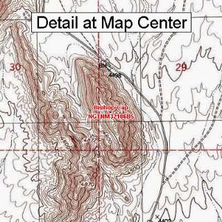 USGS Topographic Quadrangle Map   Bishop Cap, New Mexico (Folded 