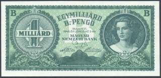 Hungary 1 Milliard B. Pengo 1946 UNC  