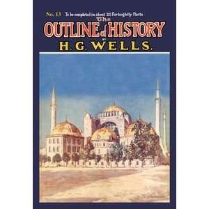 Outline of History by HG Wells, No. 13 Mosque   16x24 Giclee Fine Art 