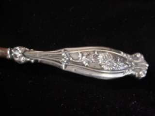 Sterling Silver DRESSER Tools Rose Scroll NAIL FILE & Button Hook 