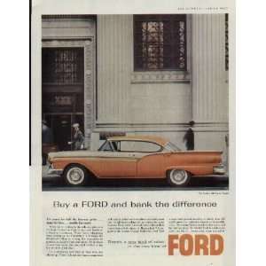 Buy a FORD and bank the difference  1957 FORD Fairlane 500 Town 