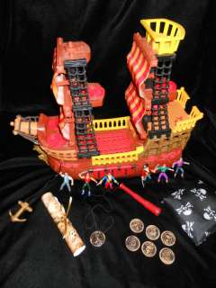 Fisher Price Imaginext Pirate Ship & 17 Extra Pirate Bonus Pieces in 