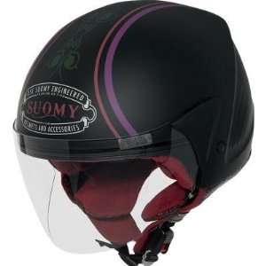 Suomy Jet Light Helmet , Color Black/Black, Size XL, Style Graphics 