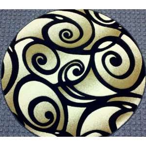  Modern Round Area Rug 7 Ft. 8 In. X 7 Ft. 8 In. Contempo 