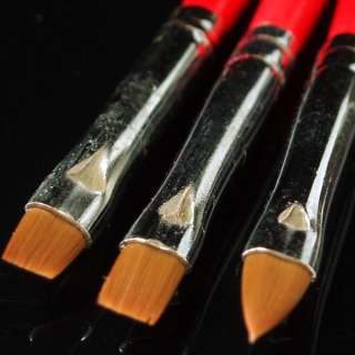 UV Gel Acrylic Nail Tips Art Design Builder Brush Pen  