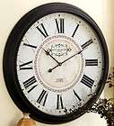 New Large 28 Big Round Wall Clock 28 Black Wooden Fra