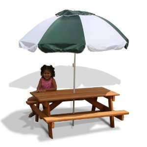   Childrens Picnic Table and Umbrella   02 0003 Patio, Lawn & Garden