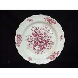  BOOTHS BREAD & BUTTER PLATE, PEONY (PINK) 6 1/4 