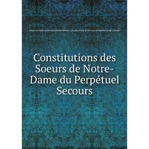  Constitutions des Soeurs de Notre Dame du PerpÃ©tuel 