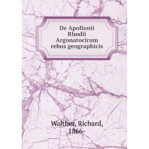  De Apollonii Rhodii Argonatocirum rebus geographicis 