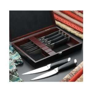 Bon Chef Wooden Box f/ 6 Gaucho Steak Knives  Industrial 