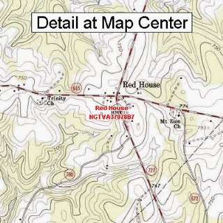  USGS Topographic Quadrangle Map   Red House, Virginia 