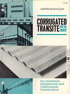  Manville Asbestos Corrugated Flat Transite Cement Sheets Wall  