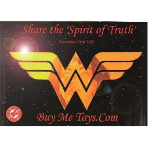 Advertizing Post Card SHARE THE SPIRIT OF TRUTH, DC COMICS, NOVEMBER 