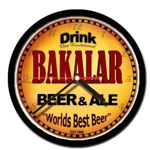  BAKALAR beer and ale wall clock 