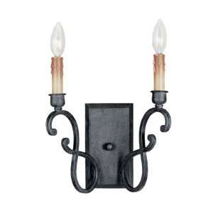  World Imports 80022 85 Iron Works 2 Light Wall Sconce 
