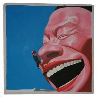 Hand painted Chinese contemporary art   iconic laughing face