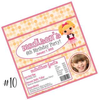 LaLaLoopsy Personalized Candy Bar Wrapper Party Favor   YOU PRINT 